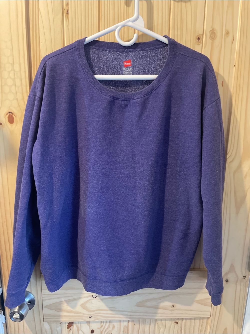 Hanes Men's Deep Purple Crewneck Sweatshirt